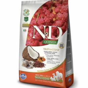 Farmina N&D Dog QUINOA (GF) adult all breed, skin & coat, herring 