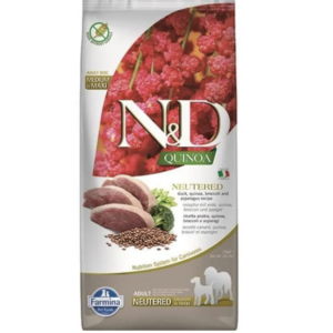 Farmina N&D Dog QUINOA (GF) adult medium & maxi, neutered, duck, broccoli & asparagus 12 kg