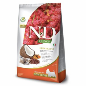 Farmina N&D dog QUINOA (GF) adult mini, skin & coat, herring & coconut 2,5 kg