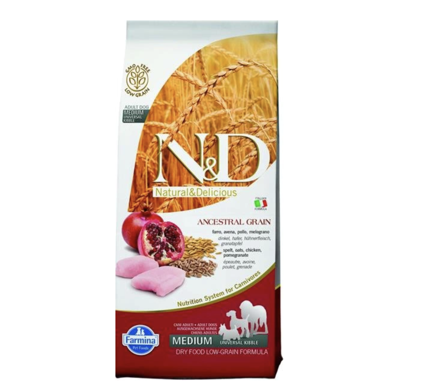 Farmina N&D Dog AG adult medium & maxi, chicken, oats & pomegranate