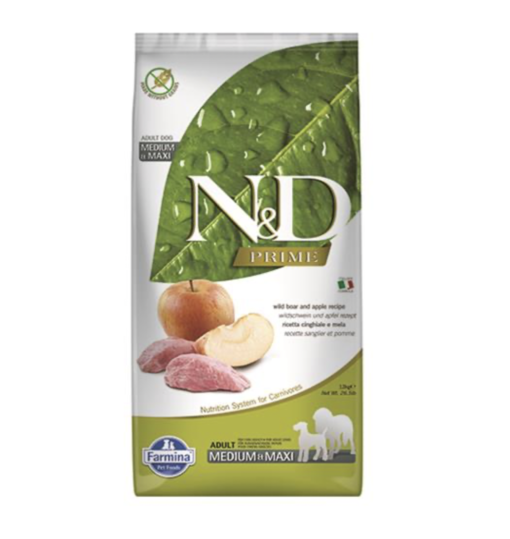 Farmina N&D Dog PRIME (GF) adult medium & maxi, boar & apple