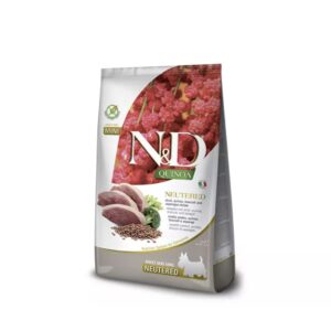 Farmina N&D Dog QUINOA (GF) adult mini, neutered, duck, broccoli & asparagus