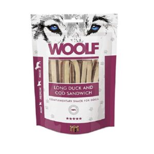 WOOLF pamlsok kačací sendvič s treskou 100g