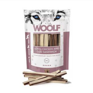 WOOLF pamlsok kurací sendvič s treskou 100g
