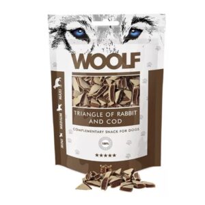 WOOLF pamlsok králičie trojuholníčky s treskou 100g