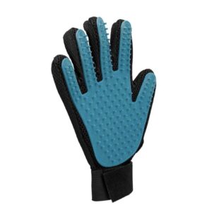 Trixie Ošetrujúce masážne rukavice čierno/modrá 16 x 24 cm