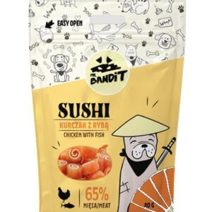 Pamlsok Mr. Bandit sushi chicken & fish 80g