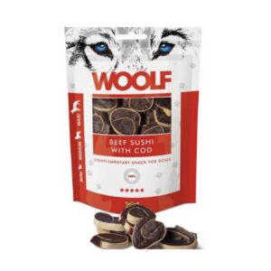 Pamlsok Woolf Dog Beef Sushi & Codfish 100 g