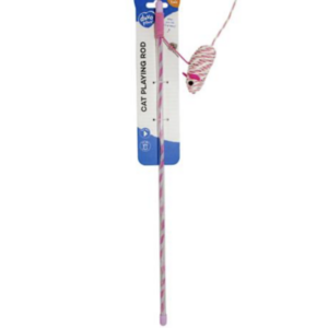 Hračka DUVO + tyč na hranie s myšou , ružová 47x15x4cm